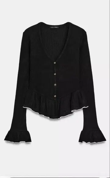 완판템 ZARA 소프트 프릴 자켓 L 미사용 새상품