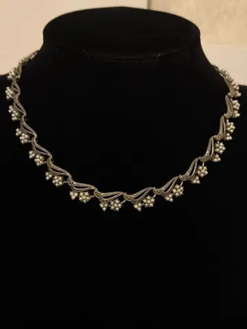 록잔 ROKUZAN 케시 펄 925 실버 목걸이