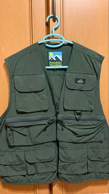 Franklin Climbing 낚시용 조끼 올리브 그린