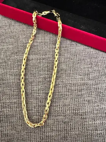 유품 정리 목걸이 여성용 골드 컬러 45cm 37g