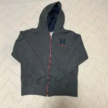 TOMMY HILFIGER 그레이 풀 집업 후드티