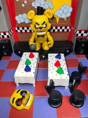 정품 팬 코스 스냅스 골든 프레디와 파티룸의 플레이 세트