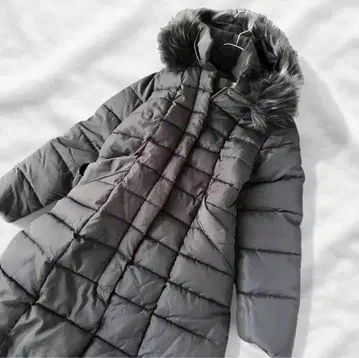 컨디션 최상 CHZOXJN 충전솜 롱 코트 퍼 벨트 포함 빅 사이즈 3L