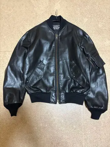 Schott 샷 천연 가죽 올 가죽 MA-1 블랙 USA 제조