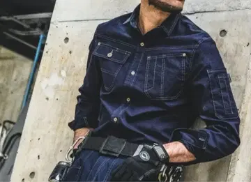 8041 도비 슬림 스트레치 긴팔 셔츠 네이비 블랙