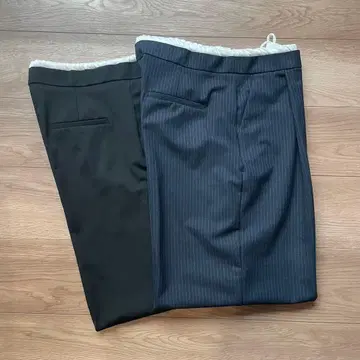 [ 2개 세트 ] ZARA 와이드 레그 팬츠 더블 허리 밴딩