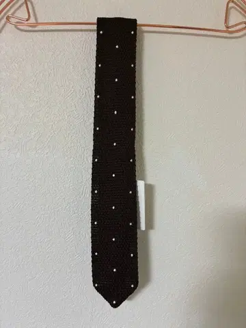 [미사용 새상품] TAKEO KIKUCHI 브라운 도트 넥타이