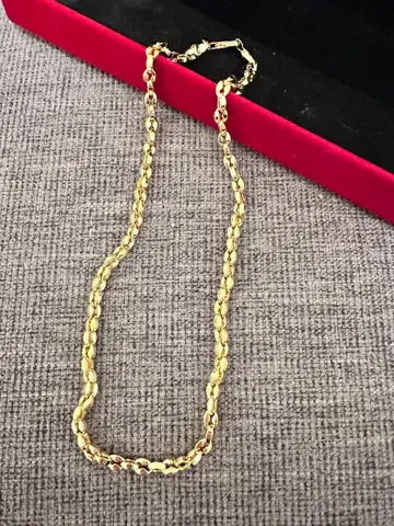 유품 정리 목걸이 여성용 골드 컬러 45cm 31g