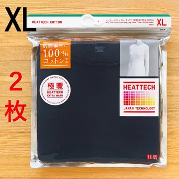 2장 히트텍 코튼 크루넥 T 울트라 웜 네이비 네이비 컬러 XL 유니클로