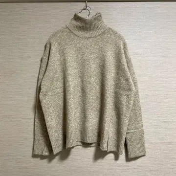 로페 ROPE 하이넥 니트 풀오버 베이지 M사이즈