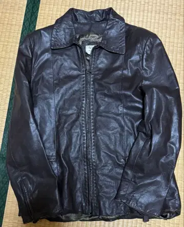 MNG 다크 브라운 가죽 자켓