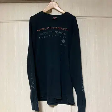 00s 캐나다제 빈티지 할리 롱 슬리브 티셔츠 소매 프린트