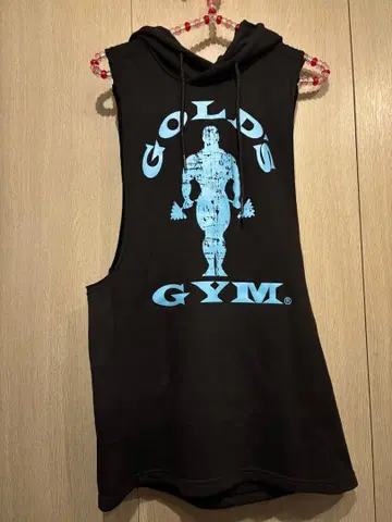 GOLD'S GYM 후드 부착 탱크탑 S 사이즈