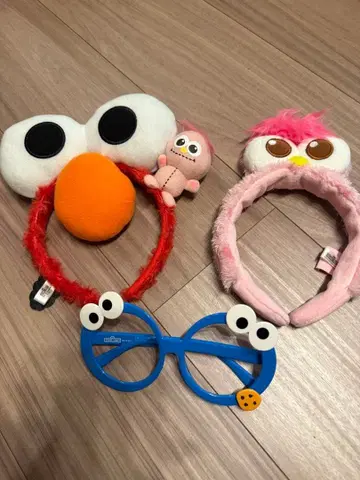 USJ 엘모 모피 머리띠 세트