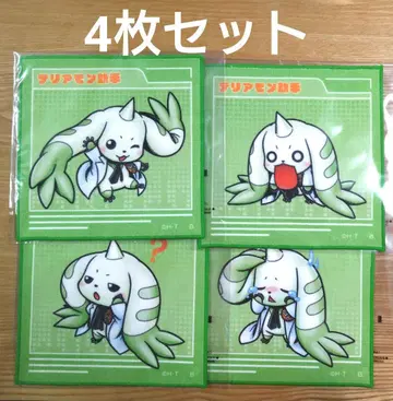 디지몬 테리어몬 조수 핸드 타월 4장 세트