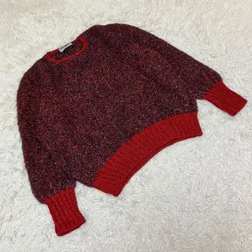 미쏘니 MISSONI 긴팔 라메 니트 스웨터 빨간색 계열