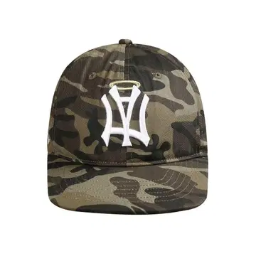 AEAE 카모 패턴 화이트 로고 야구 모자