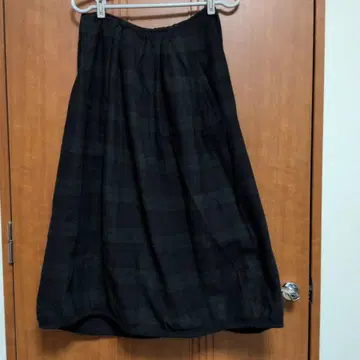 옴니갓 벌룬 스커트 체크 도밍고