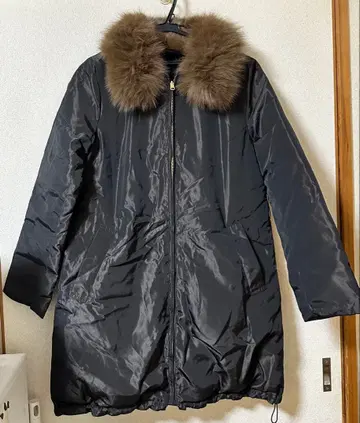 다운 자켓 다크 브라운 퍼 포함