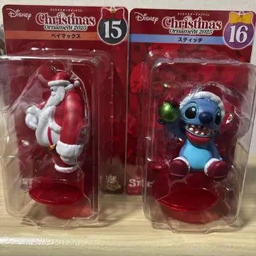 Happy 복권 크리스마스 오너먼트 2025 베이맥스 스티치 2점