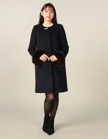 레스 빠세 노카라 코트 네이비