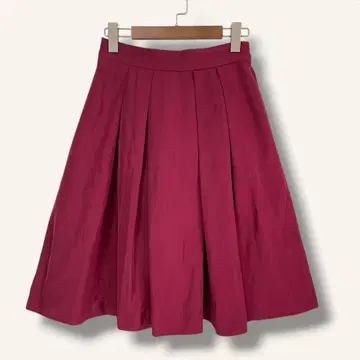 a.v.v standard 광택 플레어 스커트 보르도 다크 레드 S