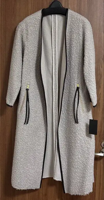 스콧 클럽 그레이 보아풍 롱 코트 미사용 새상품 택 포함