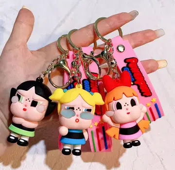 CRYBABY 크라이베이비 파워퍼프 키링 3종 세트