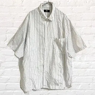 HARE 하레 오버 셔츠 스트라이프 면100 캐주얼 심플 S