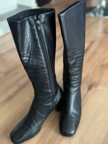 여성용 블랙 롱 부츠