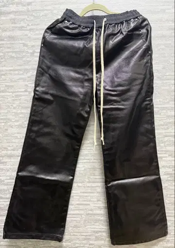 가죽 팬츠 (가죽 팬츠) 블랙 합성 피혁 팬츠