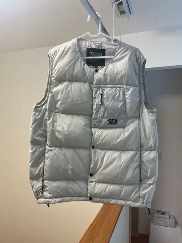 TAION x WIND AND SEA 화이트 다운 베스트 XL