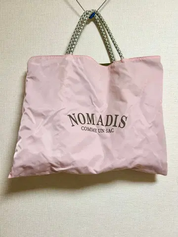 BEAMS 별주 NOMADIS 토트백 핑크 올리브