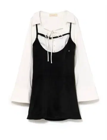 andmary 베티 벨루어 미니 드레스 블랙