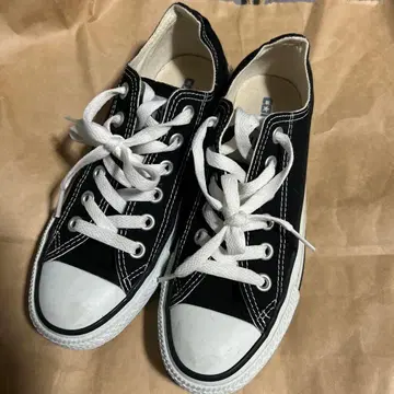 컨버스 ALL STAR 블랙 캔버스 스니커즈 23.5