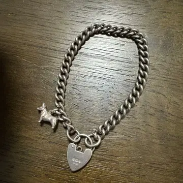 영국제 실버 참 팔찌 강아지