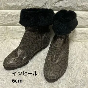 KOBE SABRINA 인힐 숏부츠 레오파드 무늬 23cm EEE