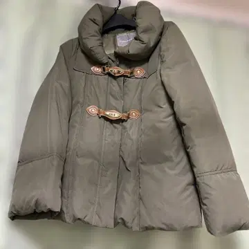 카키 다운 숏코트