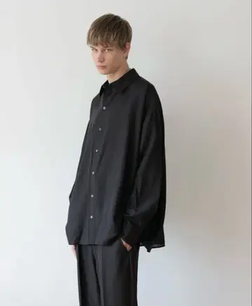 새상품 2025 MB STANDARD 실키 드레이프 셔츠