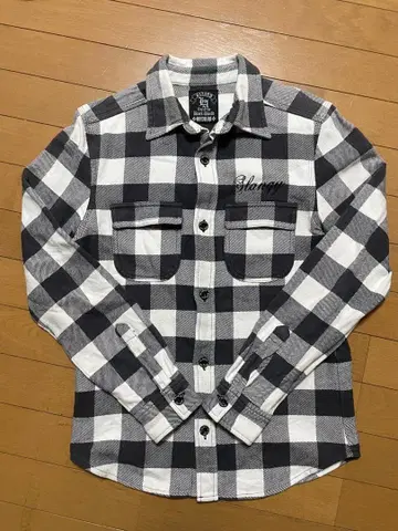 체크 무늬 플란넬 셔츠 긴팔