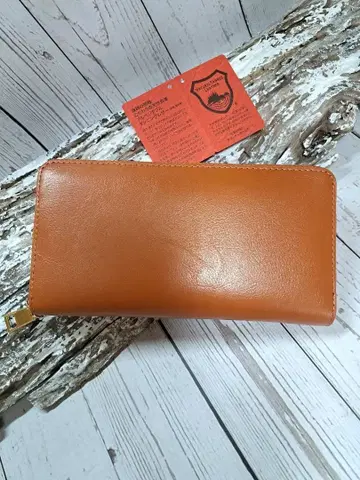 현품 한정 새상품 일본산 도치기 가죽 천연 가죽 라운드형 장지갑 무료배송