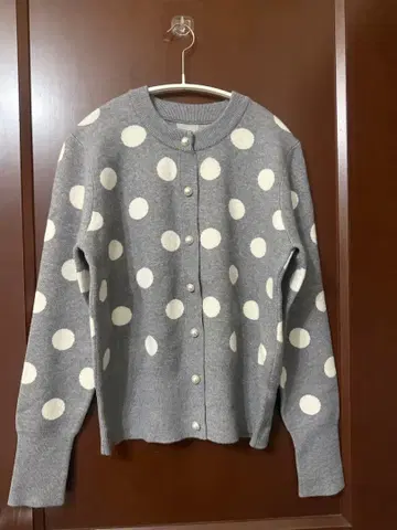 도트 무늬 니트 도트 가디건
