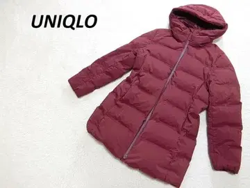 컨디션 최상 유니클로 후디드 논퀼트 다운 코트 브라운 L