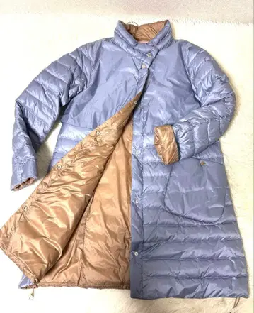 DOCLASSE 두클라쎄 리버서블 롱 다운 코트 스카이블루 브라운 M