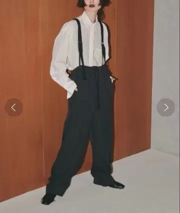 TODAYFUL 차콜 그레이 서스펜더 팬츠