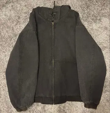 블랙 후드 부착 자켓