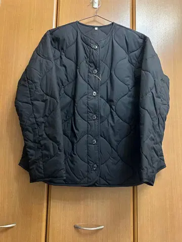 무인양품 여성 솜 퀼팅 자켓 여성 S 블랙