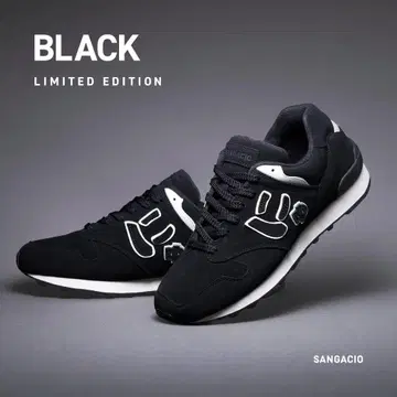 SANGACIO 블랙 한정판 스니커즈