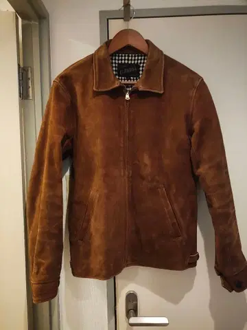 라디얼 ELRADIALL 스웨이드 자켓 가죽 싱글 라이더 체크