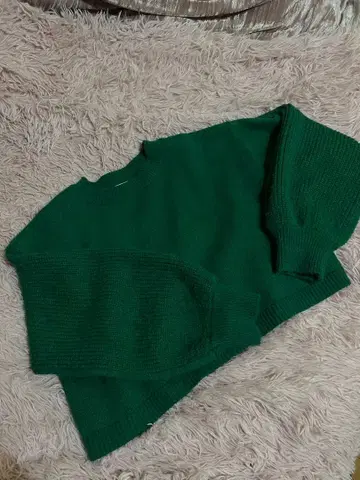 그린 숏 기장 스웨터 프릭스스토어 F 사이즈
